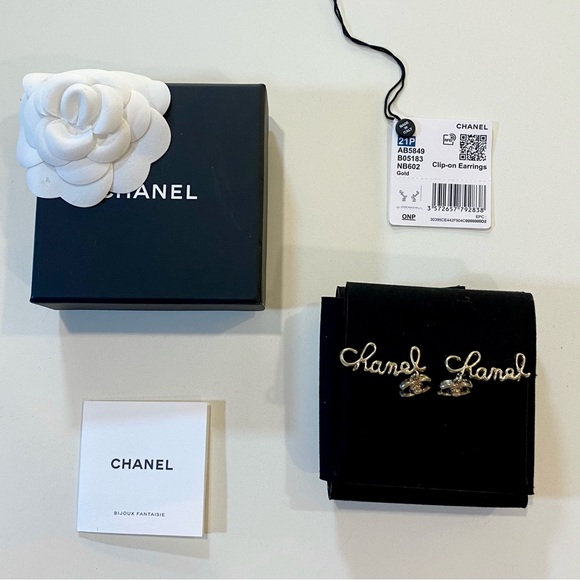 Chanel Logo Clip On Earrings - Picture 8 of 8